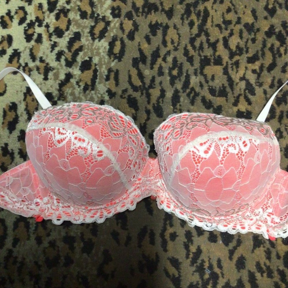 44D Orange Push-up Bra underwire